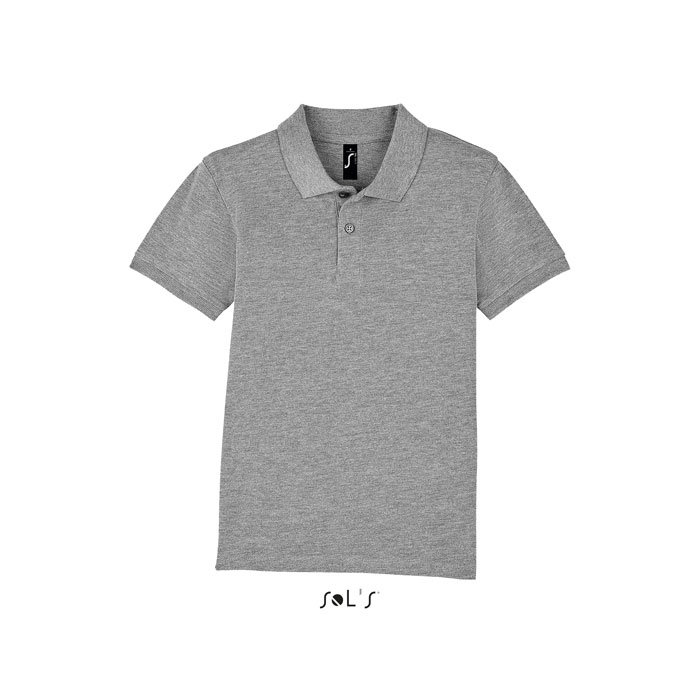 Polo enfant publicitaire coton 180g - PERFECT Gris Chiné Ii